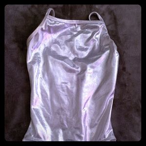 Silver Leotard Perfect Balance Size C 8-10